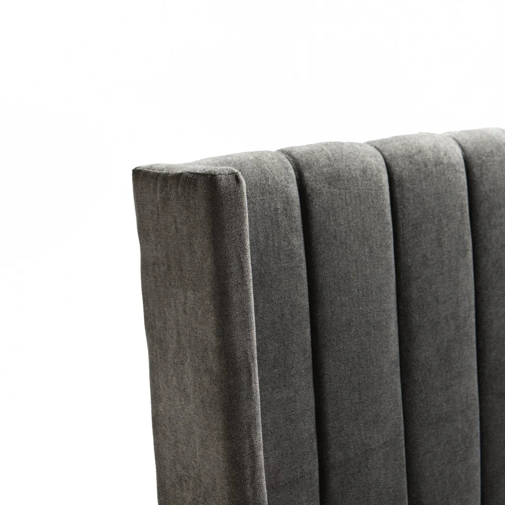 BRIA FABRIC QUEEN HEADBOARD - DARK GREY