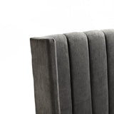 BRIA FABRIC QUEEN HEADBOARD - DARK GREY