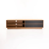 CENTO 180cm 2 DRAWER TV/PLASMA UNIT-WILD OAK/BLACK