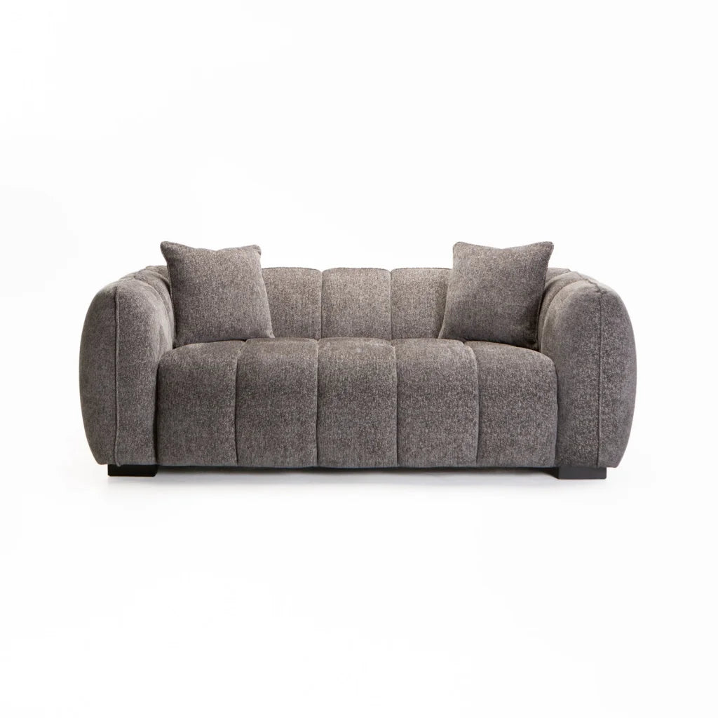 CHLOE FABRIC 2 SEATER - GREY
