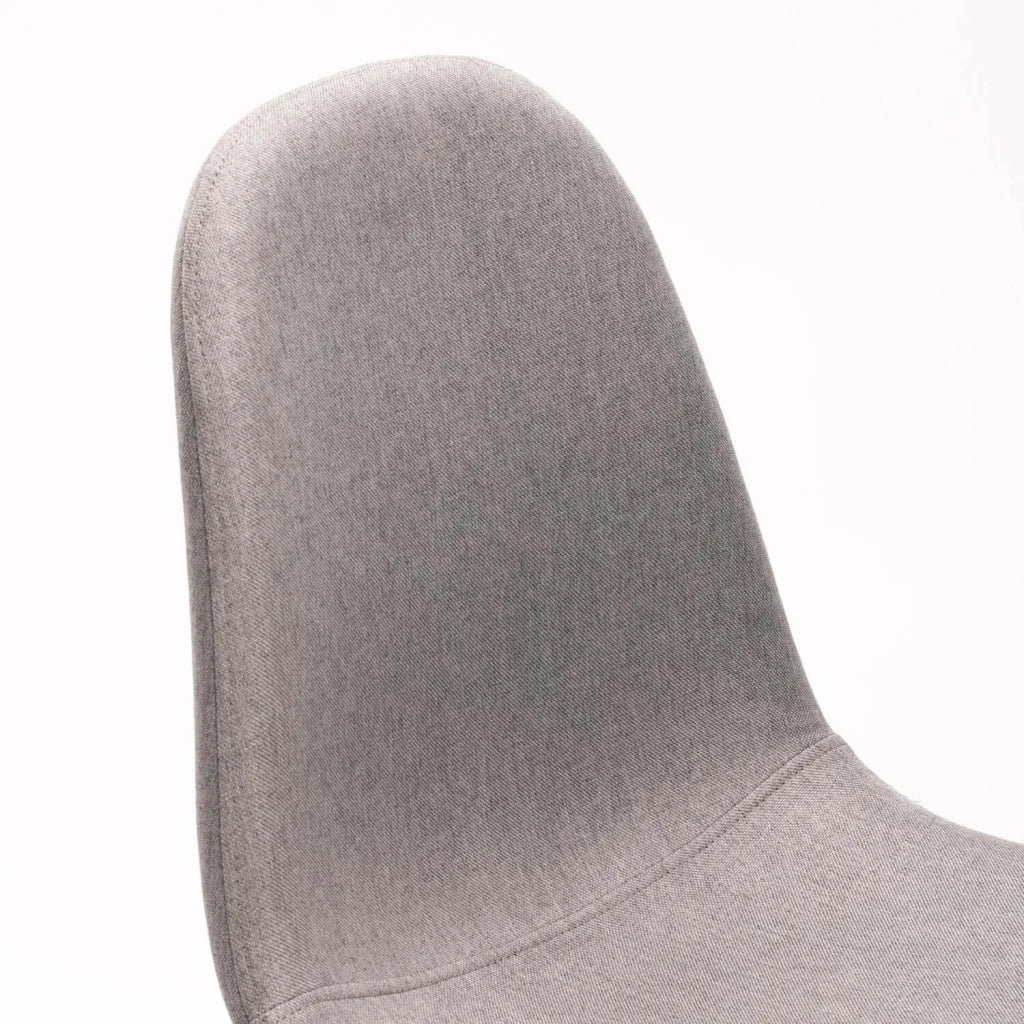 COVE FABRIC DINING CHAIR - GREY/BLACK LEG