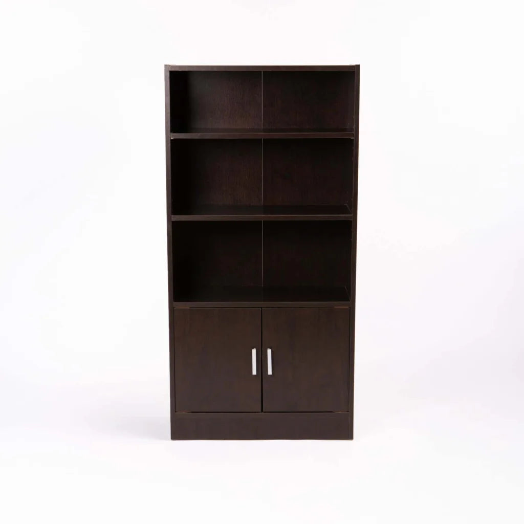 CYRUS 2 DOOR 3 SHELF BOOKCASE - WENGE