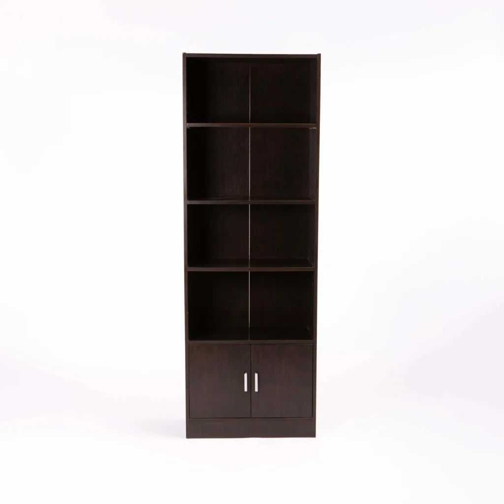 CYRUS 2 DOOR 4 SHELF BOOKCASE - WENGE
