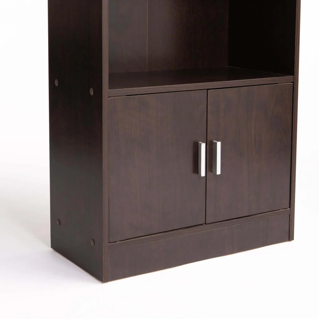 CYRUS 2 DOOR 4 SHELF BOOKCASE - WENGE