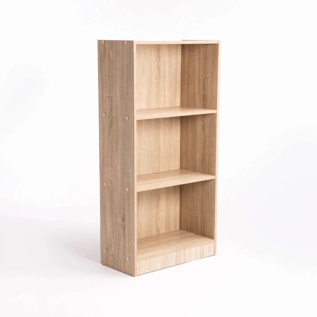 CYRUS 3 SHELF BOOKCASE - OAK