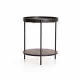 DAISY 45cm ROUND SIDE TABLE - BLACK