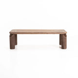 DEVA 120x60cm SOLID WOOD COFFEE TABLE-DARK BROWN