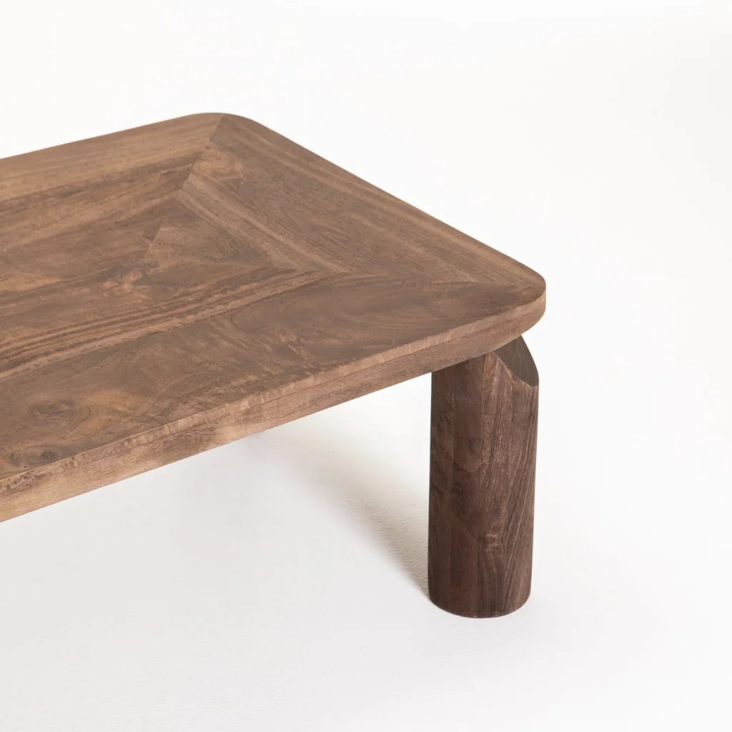 DEVA 120x60cm SOLID WOOD COFFEE TABLE-DARK BROWN