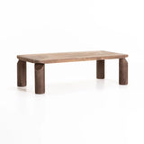 DEVA 120x60cm SOLID WOOD COFFEE TABLE-DARK BROWN