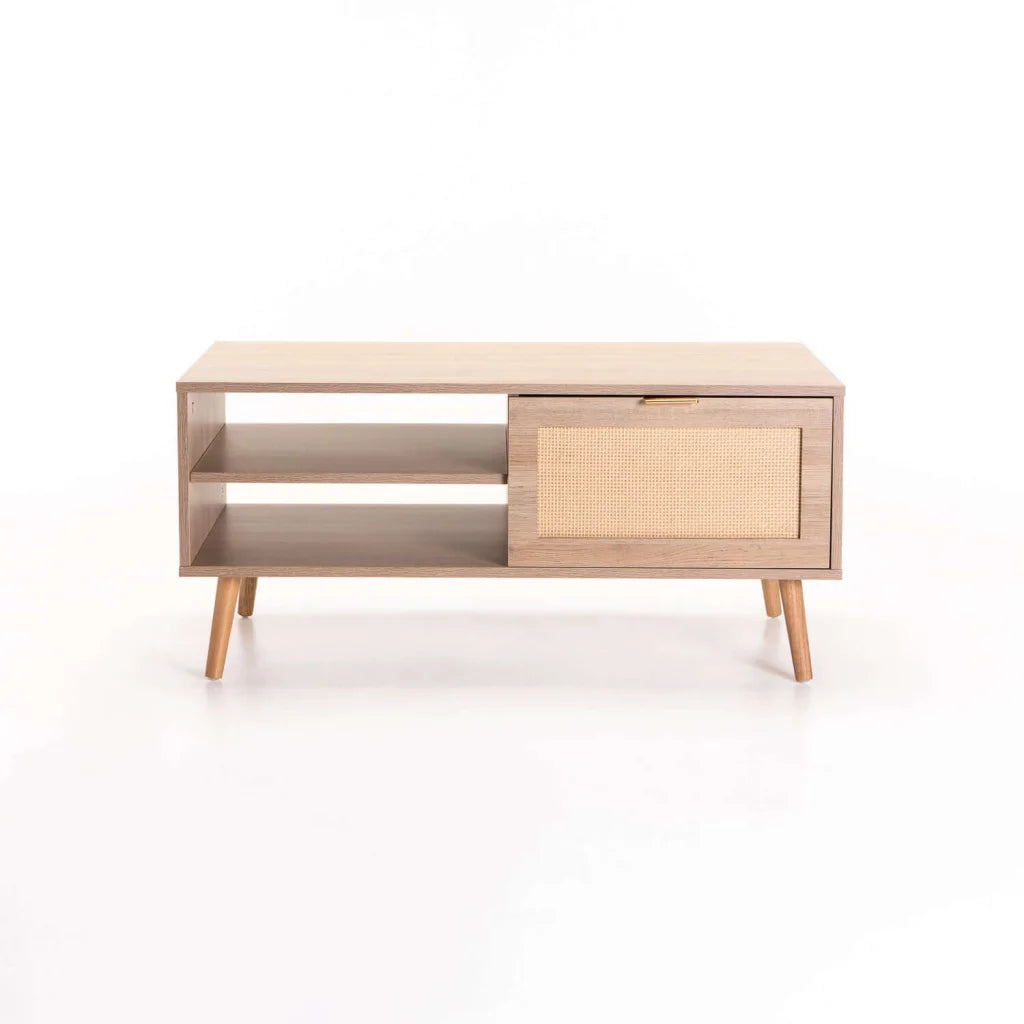 DEWI 100x60cm COFFEE TABLE - RUSTIC LIGHT OAK