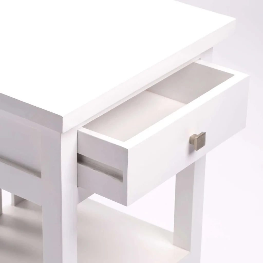 DINA WHITE 1 DRAWER PEDESTAL