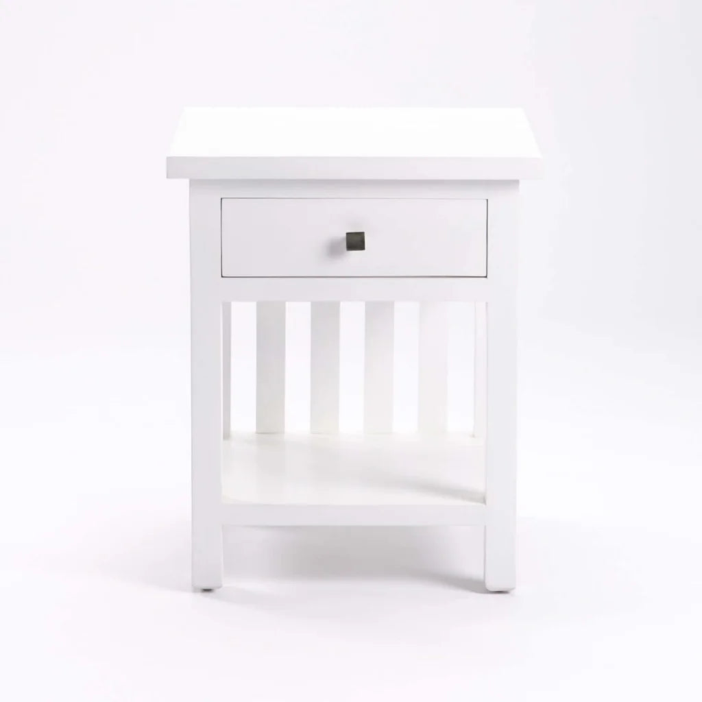 DINA WHITE 1 DRAWER PEDESTAL