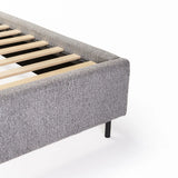 EDEN TEXTURED FABRIC QUEEN XL BED - GREY