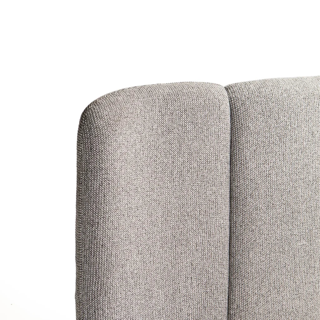 EDEN TEXTURED FABRIC QUEEN XL BED - GREY