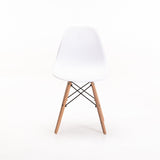 EMMY WOODEN LEG DINING CHAIR - WHITE