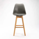 EVA WOODEN LEG KITCHEN STOOL - DARK GREY