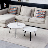 FIA SET OF 2 80/60cm STONE TOP CT-WHITE TOP