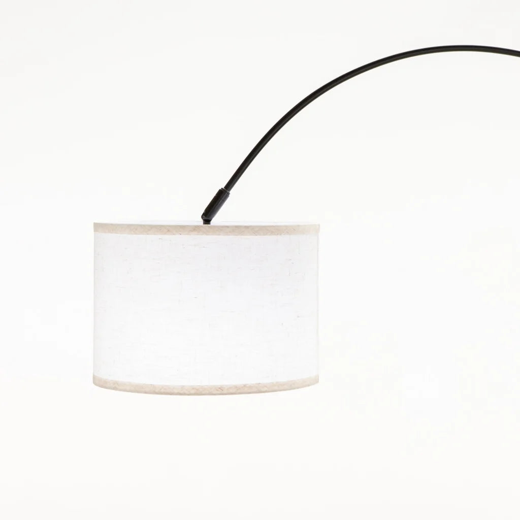 FLOOR LAMP BLACK CURVED METAL ARC 180cm H