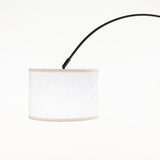 FLOOR LAMP BLACK CURVED METAL ARC 180cm H