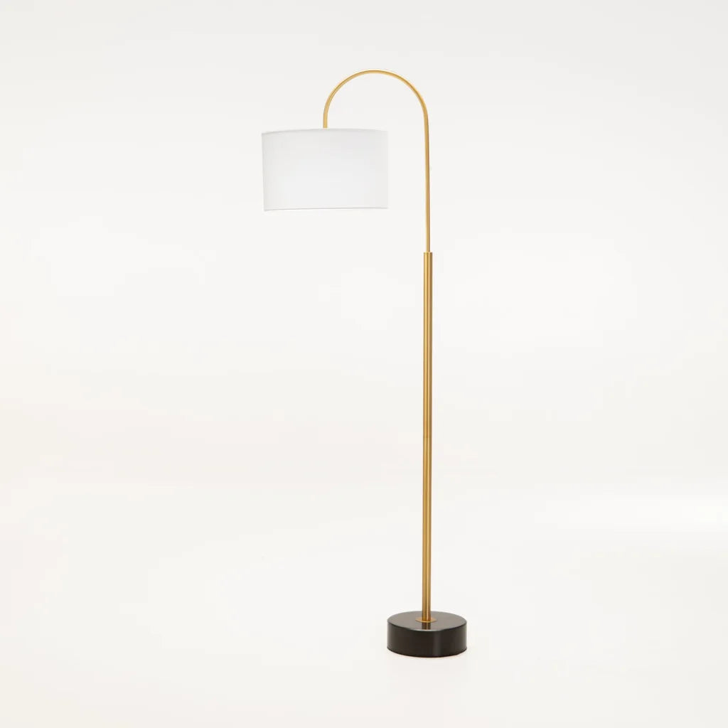 FLOOR LAMP SLIM GOLD METAL ARC 156cm