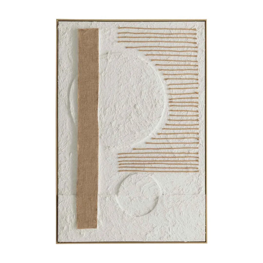 FRAMED ART 12 LINEO 120x80cm WOOD GRAIN FRAME