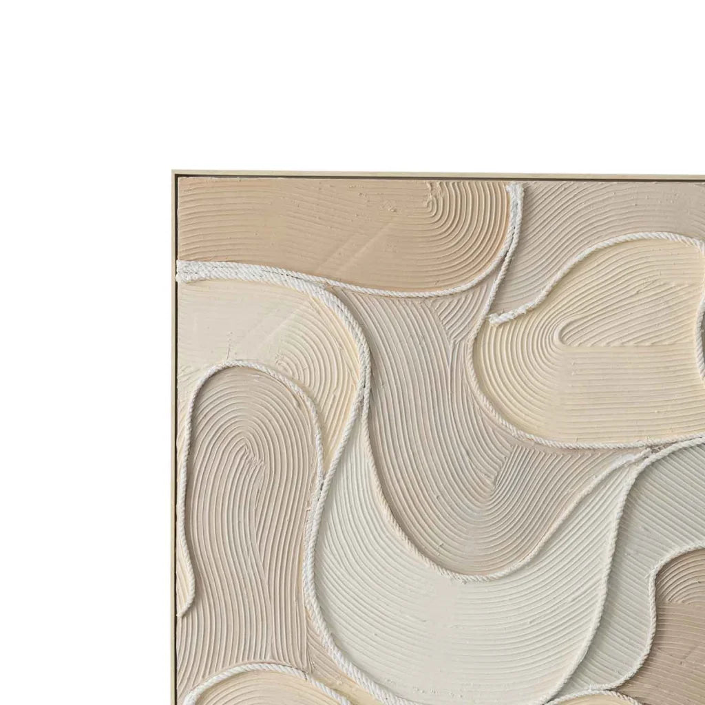 FRAMED ART 13-CORDED 100x100cm LT WOOD GRAIN FRAME