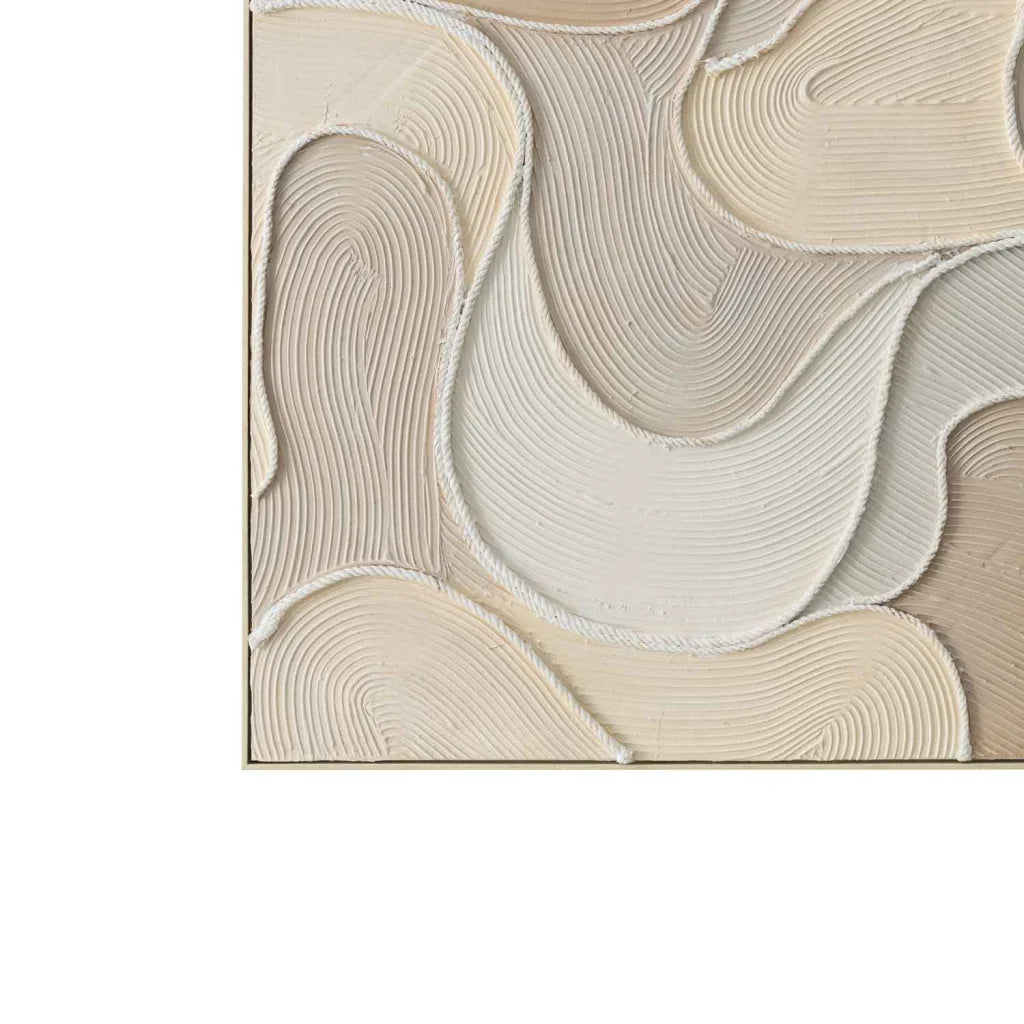 FRAMED ART 13-CORDED 100x100cm LT WOOD GRAIN FRAME