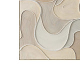 FRAMED ART 13-CORDED 100x100cm LT WOOD GRAIN FRAME