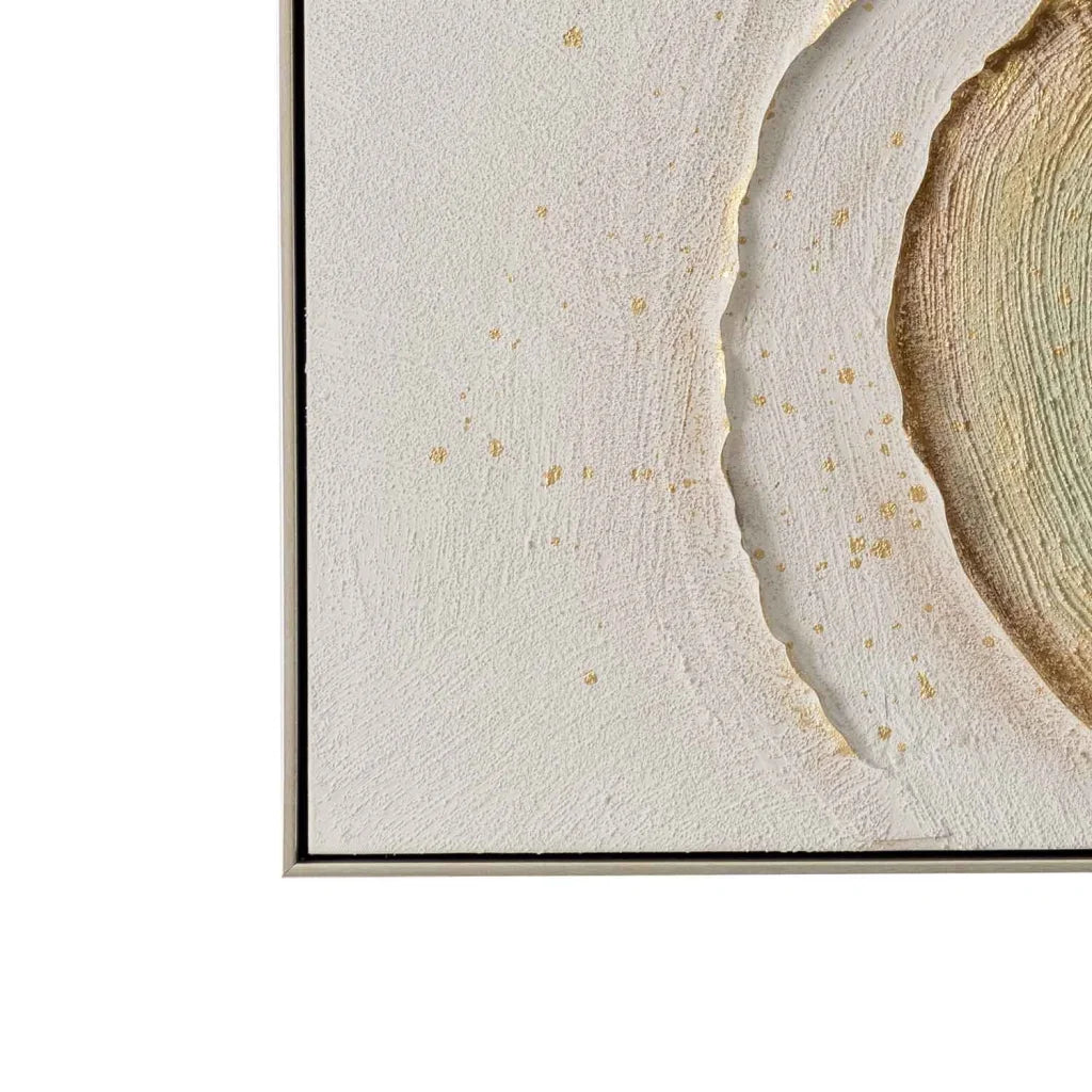 FRAMED ART 14 - HALO 100x100cm CHAMPAGNE FRAME