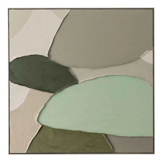 FRAMED ART 15 GLADE 120x120cm CHAMPAGNE FRAME