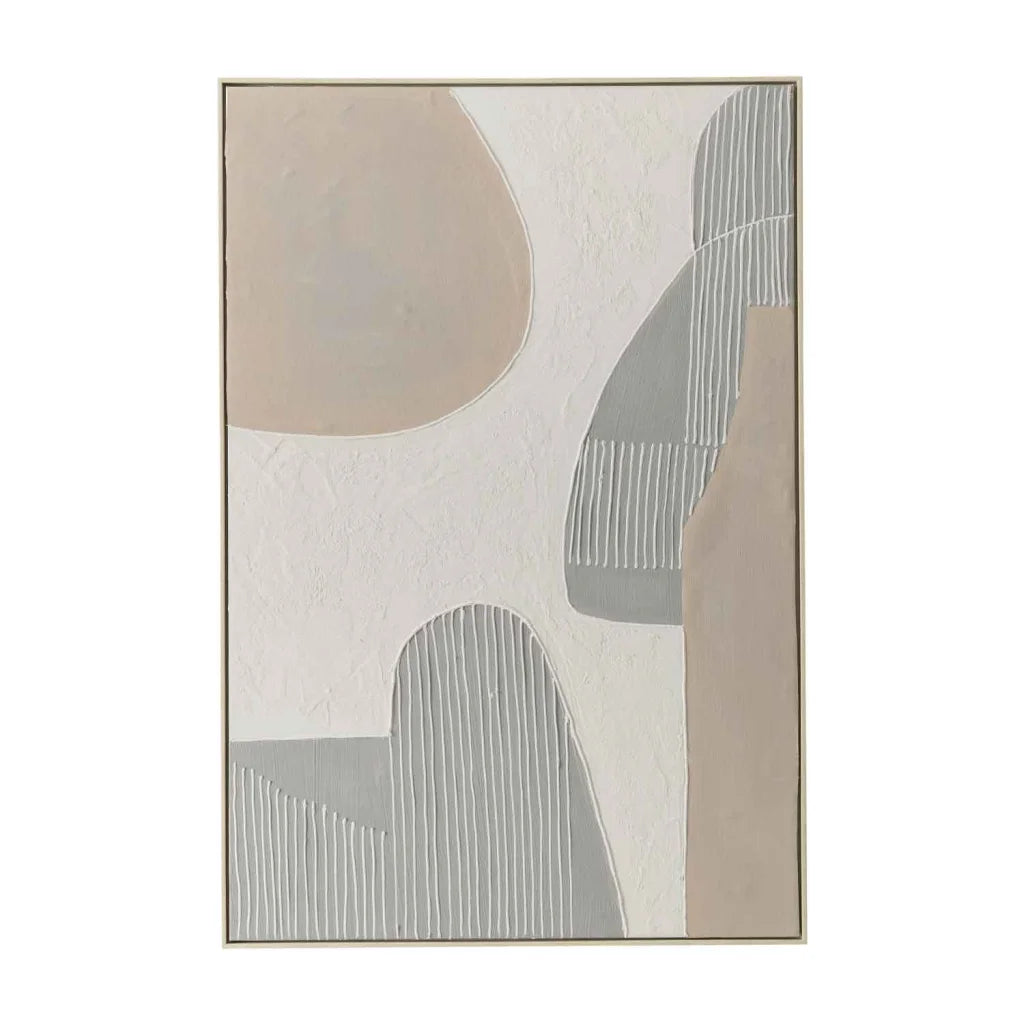 FRAMED ART 6 - EARTHY 120x80cm LIGHT WOOD GRAIN FRAME
