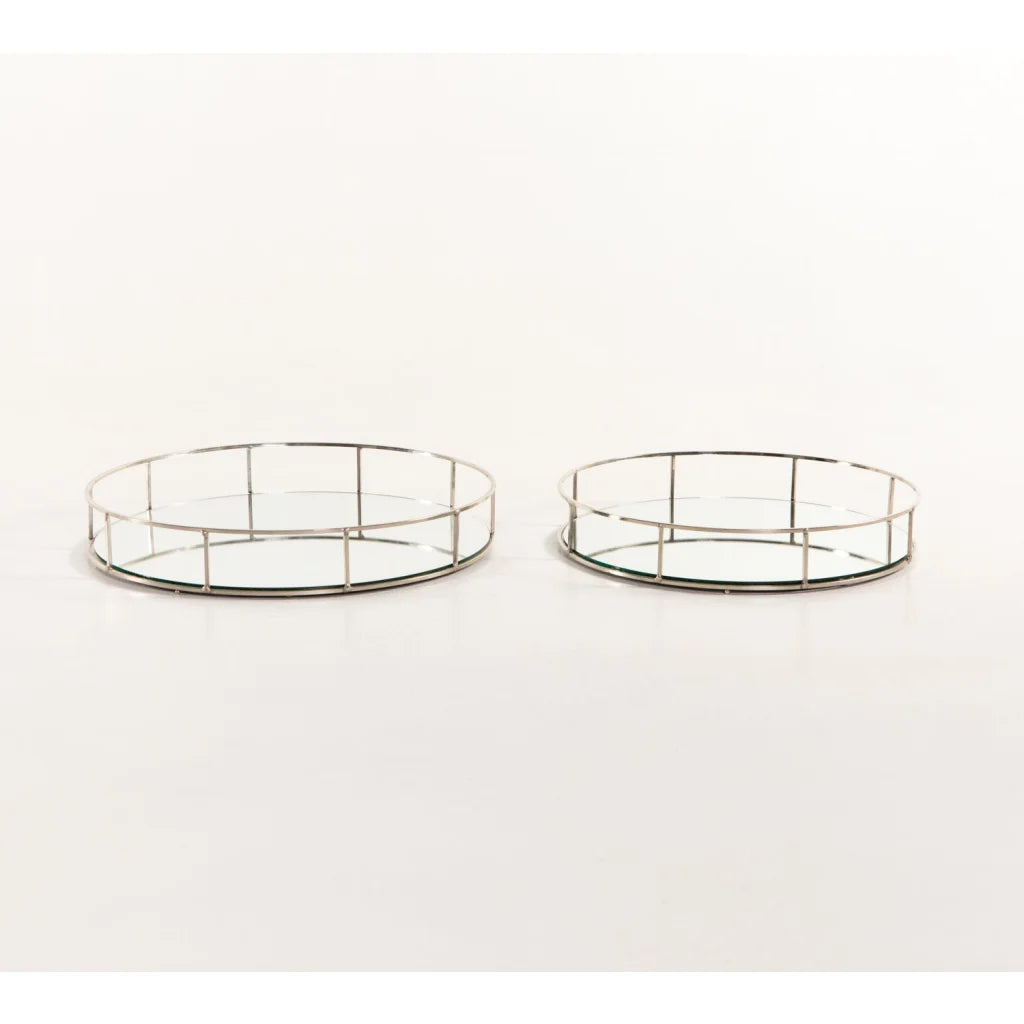 GEM SET OF 2 MIRROR TRAYS