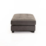 GIA FABRIC OTTOMAN - DARK GREY