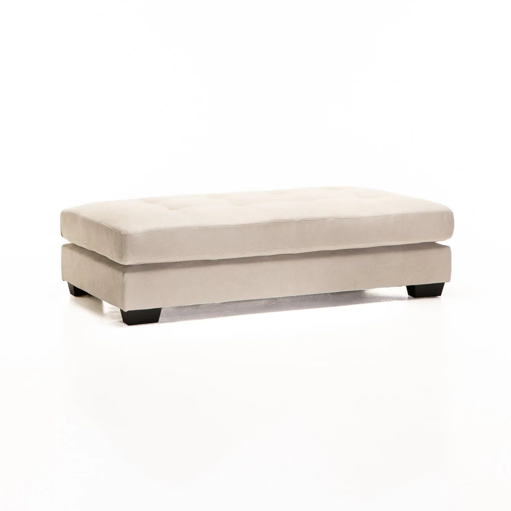 GIA FABRIC OTTOMAN - PLATINUM