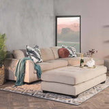 GIA FABRIC OTTOMAN - PLATINUM