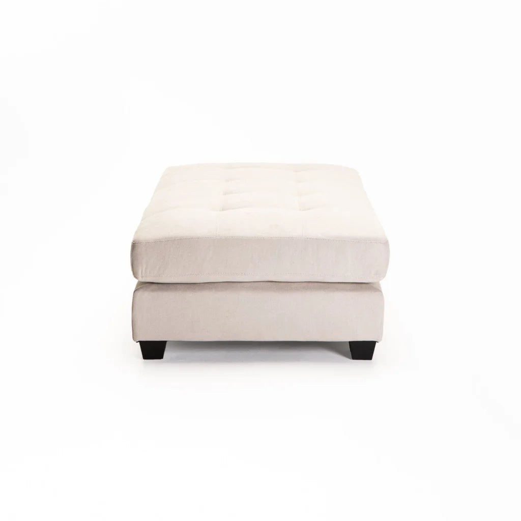 GIA FABRIC OTTOMAN - PLATINUM