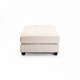 GIA FABRIC OTTOMAN - PLATINUM