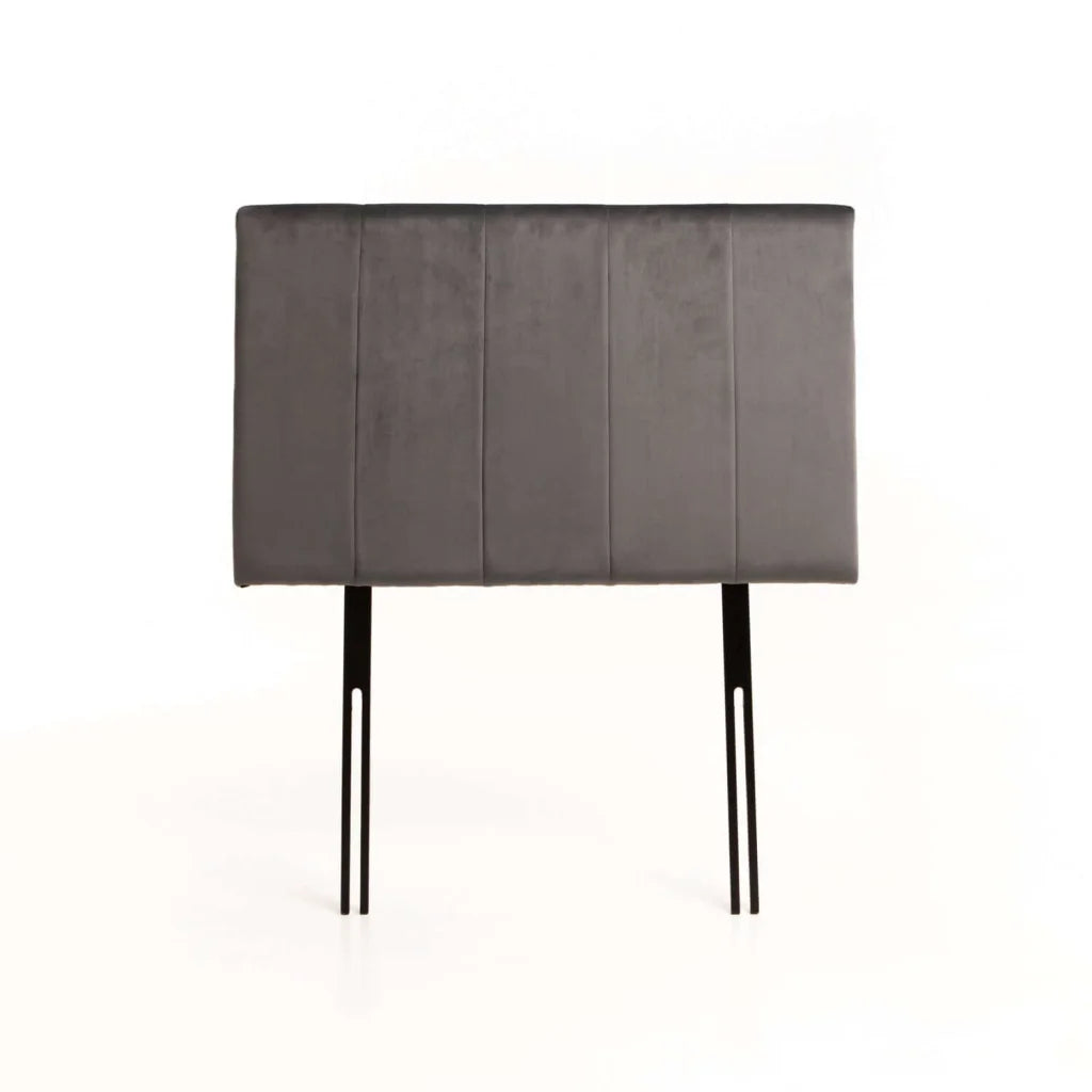 GIGI VELVET TOUCH SINGLE HEADBOARD - GREY