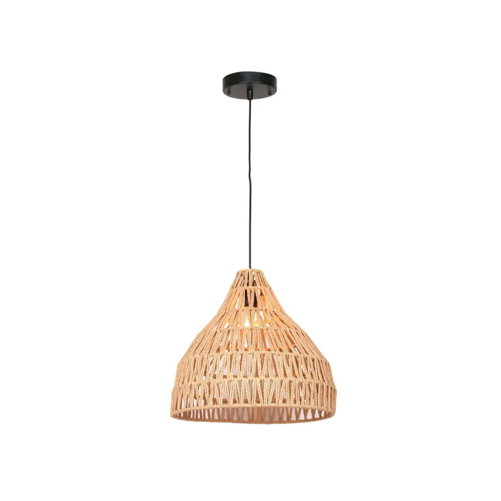 HANGING LIGHT-BROWN RATTAN PENDANT