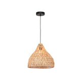 HANGING LIGHT-BROWN RATTAN PENDANT