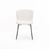INDIE BOUCLÉ FABRIC DINING CHAIR - CREAM