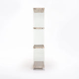 IVY 10MM TEMPERED GLASS BOOKCASE - OAK (165cm H)