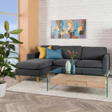 IVY 120x60cm 12MM TEMP GLASS COFFEE TABLE WITH DRAWER