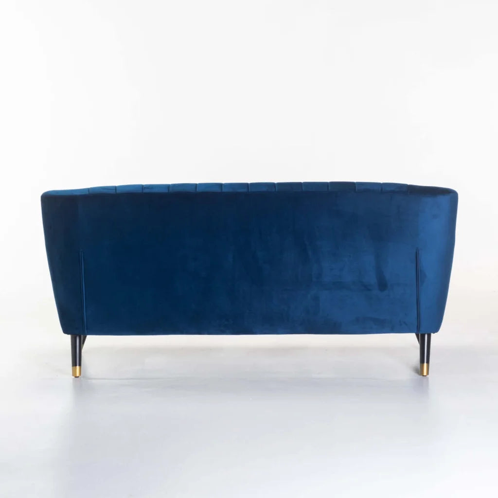 JUNO VELVET 3 SEATER - NAVY