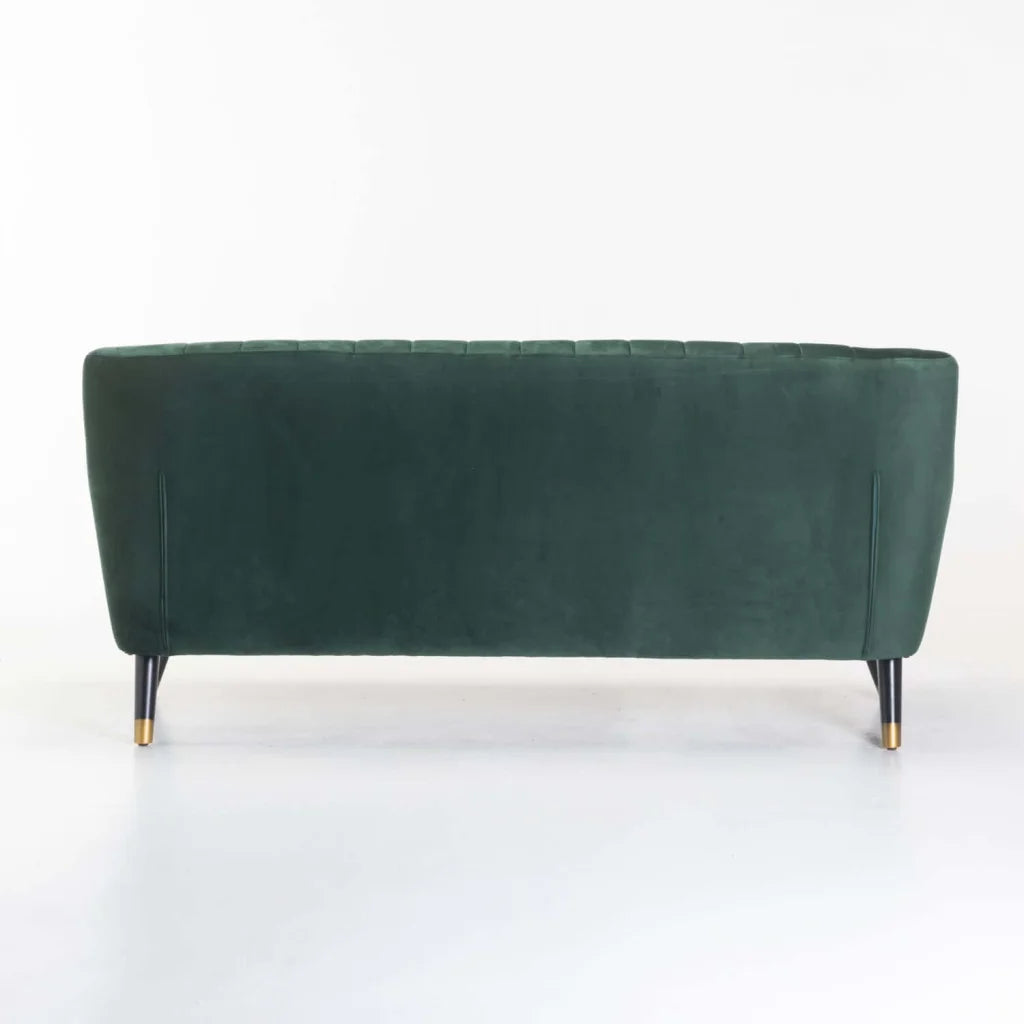 JUNO VELVET 3 SEATER - FOREST GREEN