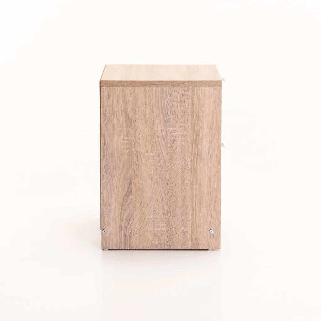 KAPPA 2 DRAWER PEDESTAL - LIGHT OAK/LIGHT GREY