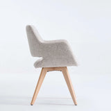 KIARA WOODEN DINING CHAIR - SPECKLED OATMEAL