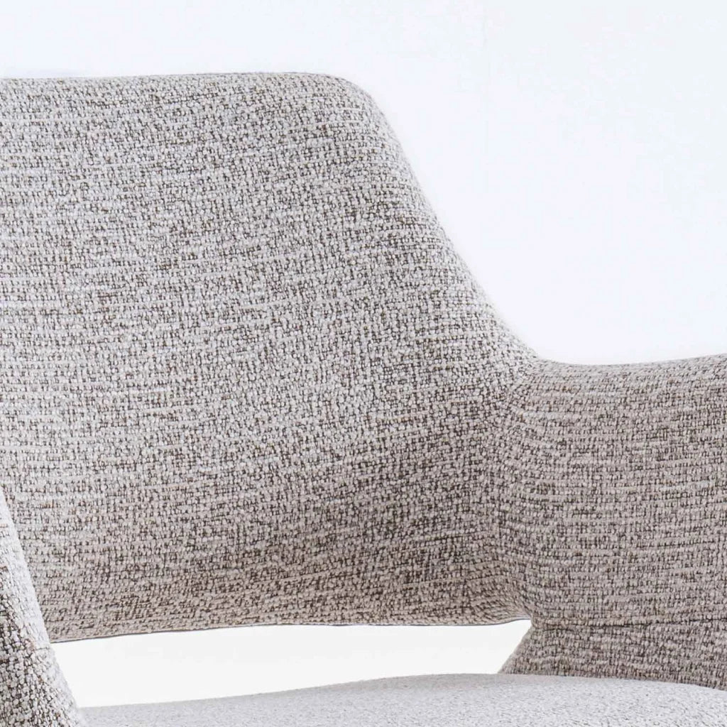 KIARA WOODEN DINING CHAIR - SPECKLED OATMEAL