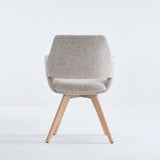 KIARA WOODEN DINING CHAIR - SPECKLED OATMEAL