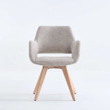 KIARA WOODEN DINING CHAIR - SPECKLED OATMEAL